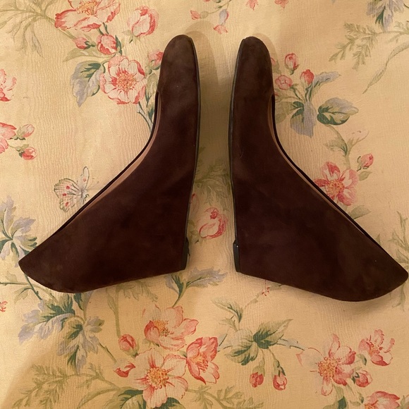 Via Spiga Brown Suede Wedges - Picture 4 of 6